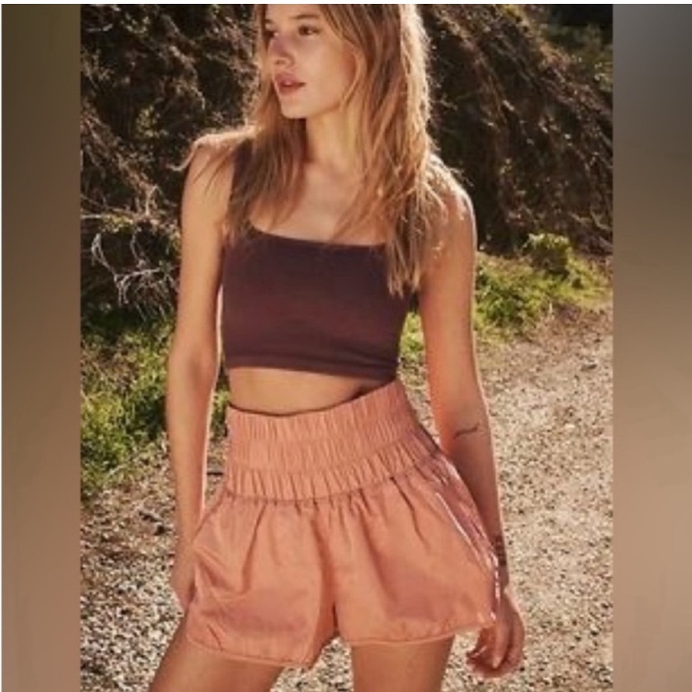 FP Movement by Free People High Waist Peach Shorts